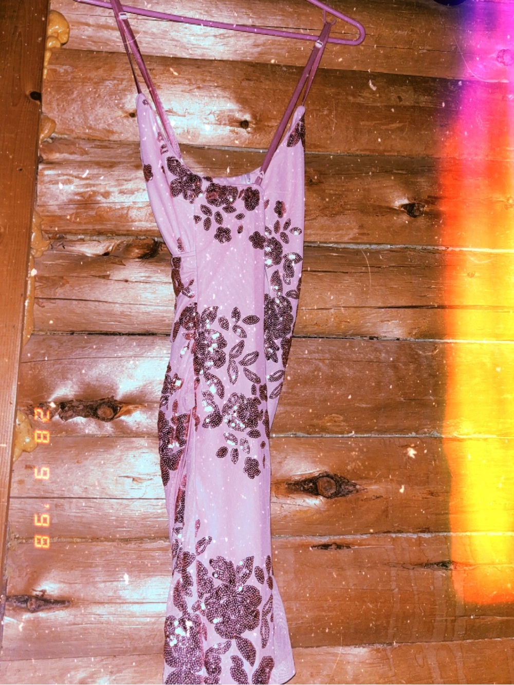 Pink Sequin form fitting Dress - Picture 2 of 6